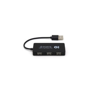 Brobotix Hub USB V2.0 4 Puertos Basico Color Negro - Concentrador Laptop Portatil Notebook Escritorio