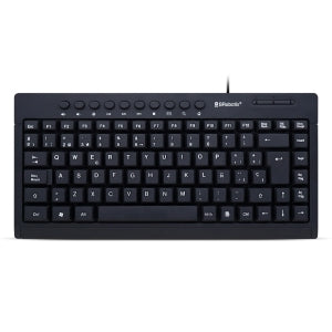 Brobotix Teclado USB Mini Multimedia Color Negro - Pc Escritorio Laptop Notebook