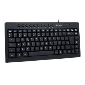 Brobotix Teclado USB Mini Multimedia Color Negro - Pc Escritorio Laptop Notebook