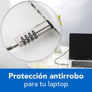 Candado de Seguridad BRobotix 263601 | 1.80 Metros, Combinación 4 Dígitos, Color Humo