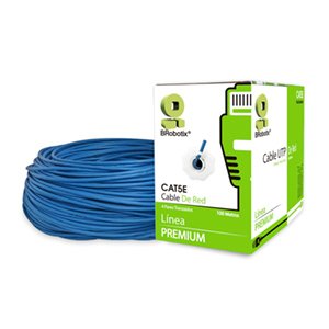 Cable UTP BRobotix 400052 | Cat5e, 100 Metros, 4 Pares, Color Azul