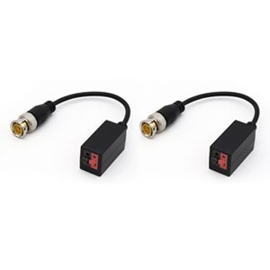 Brobotix Transceptor Balun Pasivo Cctv HD Cva/ Tvi / Ahd,  Adaptador Conector Cctv Tipo Transceptor Balun Pasivo - Camara de Seguridad Video Energia - 2 Piezas