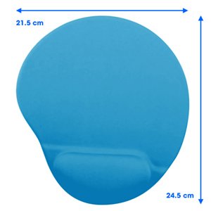 Mousepad BRobotix 500074T | Gel Ergonómico, Antiderrapante, Color Azul Turquesa