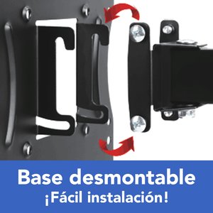 Soporte TV BRobotix 651589 | Articulado 26"-55", Soporta Hasta 35 Kg, Inclinación 10º/15º