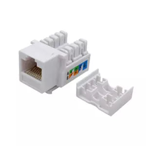Jack Cat 6 Keystone BRobotix 230300 | Conector Blanco, Alta Velocidad