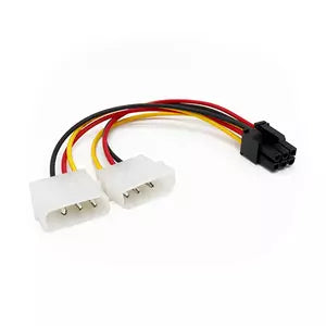 Cable Interno BRobotix 497691 | Lp4 a 6 Pines PCI Express, Adaptador de Alimentación