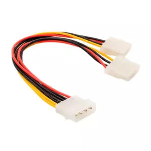 Brobotix Cable Ide "y" de Alimentación Interna, 20 Cm, 2 X 5.25" Hembra - Conexión Mólex Macho de 4 Pines a Una Dual Mólex Hembra de 4 Pines