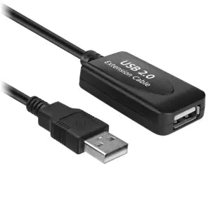 Brobotix Cable USB V2.0 Extension Activa 10 Metros Color Negro - Cable Impresora Notebook Laptop Escritorio Hub - 1 Conector USB Tipo a Macho a 1 Conector USB Tipo a Hembra - Versión 2.0