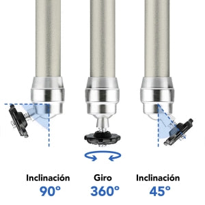 Brobotix Soporte Universal Brazo para Proyector Mini Techo o Pared 20 Centimetros Color Plata, Capacidad Máxima de Carga 5 Kg