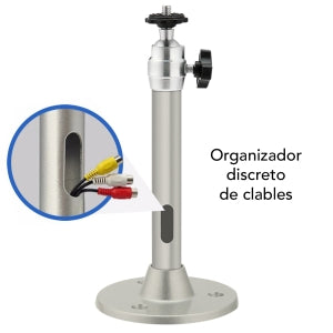 Brobotix Soporte Universal Brazo para Proyector Mini Techo o Pared 20 Centimetros Color Plata, Capacidad Máxima de Carga 5 Kg