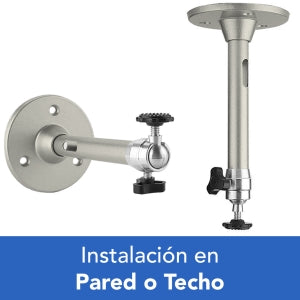 Brobotix Soporte Universal Brazo para Proyector Mini Techo o Pared 20 Centimetros Color Plata, Capacidad Máxima de Carga 5 Kg
