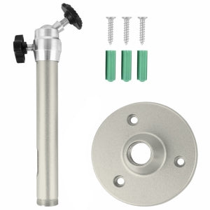 Brobotix Soporte Universal Brazo para Proyector Mini Techo o Pared 20 Centimetros Color Plata, Capacidad Máxima de Carga 5 Kg
