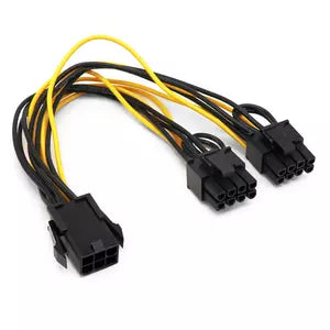 Cable Interno de Alimentación BRobotix 963852 | Adaptador PCI Express 6 a 8 Pines, Longitud 20 cm