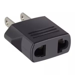 Brobotix Adaptador de Corriente Europeo a Americano - Clavija Enchufe - Entrada Puntas Redondas , Salidas Puntas Rectangulares.  Adaptador Enchufe / Clavija de Corriente.