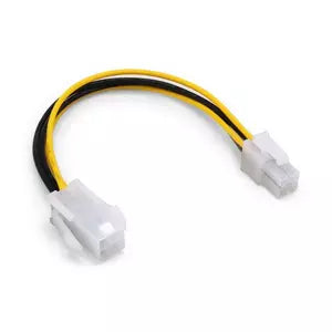 Brobotix Cable Interno de Alimentación Atx12v 4 Pines, Extensión - Extensión Macho a Hembra 4 Pines de Placa Madre Corriente Poder Interno P4 - para Fuente de Alimentación - Atx / Atx