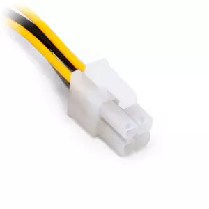 Brobotix Cable Interno de Alimentación Atx12v 4 Pines, Extensión - Extensión Macho a Hembra 4 Pines de Placa Madre Corriente Poder Interno P4 - para Fuente de Alimentación - Atx / Atx
