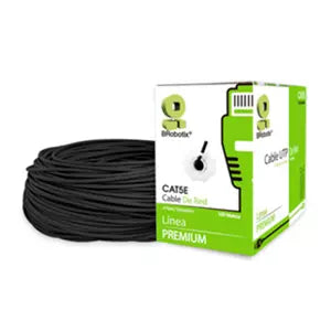 Brobotix Bobina Cat5e Cca Utp para Exteriores con Gel 100 Metros Color Negro - Rollo Cable Utp para Red Solida - 4 Pares - Cctv Camara de Seguridad Servidor Switch - Categoria 5e - Color Negro