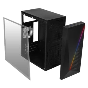 Gabinete Acteck Kioto AC-933070 | Mini Torre M-ATX, RGB, Fuente ATX 500W