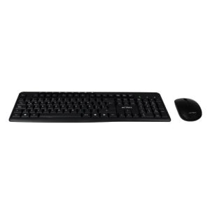 Combo Acteck 2 en 1 Inalámbrico Creator Mk450 / Teclado Multimedia + Mouse Ergonómico / 2.4  Mhz / 1600 Dpi / Teclado Multimedia + Mouse Ergonómico / 2xbat Aaa + 1xbat Aa Incluidas / Advanced Negro