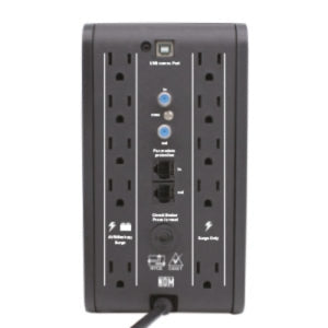 NO-BREAK R-SMART 751, 750va, 375 Watts, 6 Contactos Tipo NEMA5-15R (4 Contactos con Respaldo, Avr y Supresión de Picos y 2 con Supresión de Pico), Amplio Rango de Entrada, Sensor de Carga, Filtro de