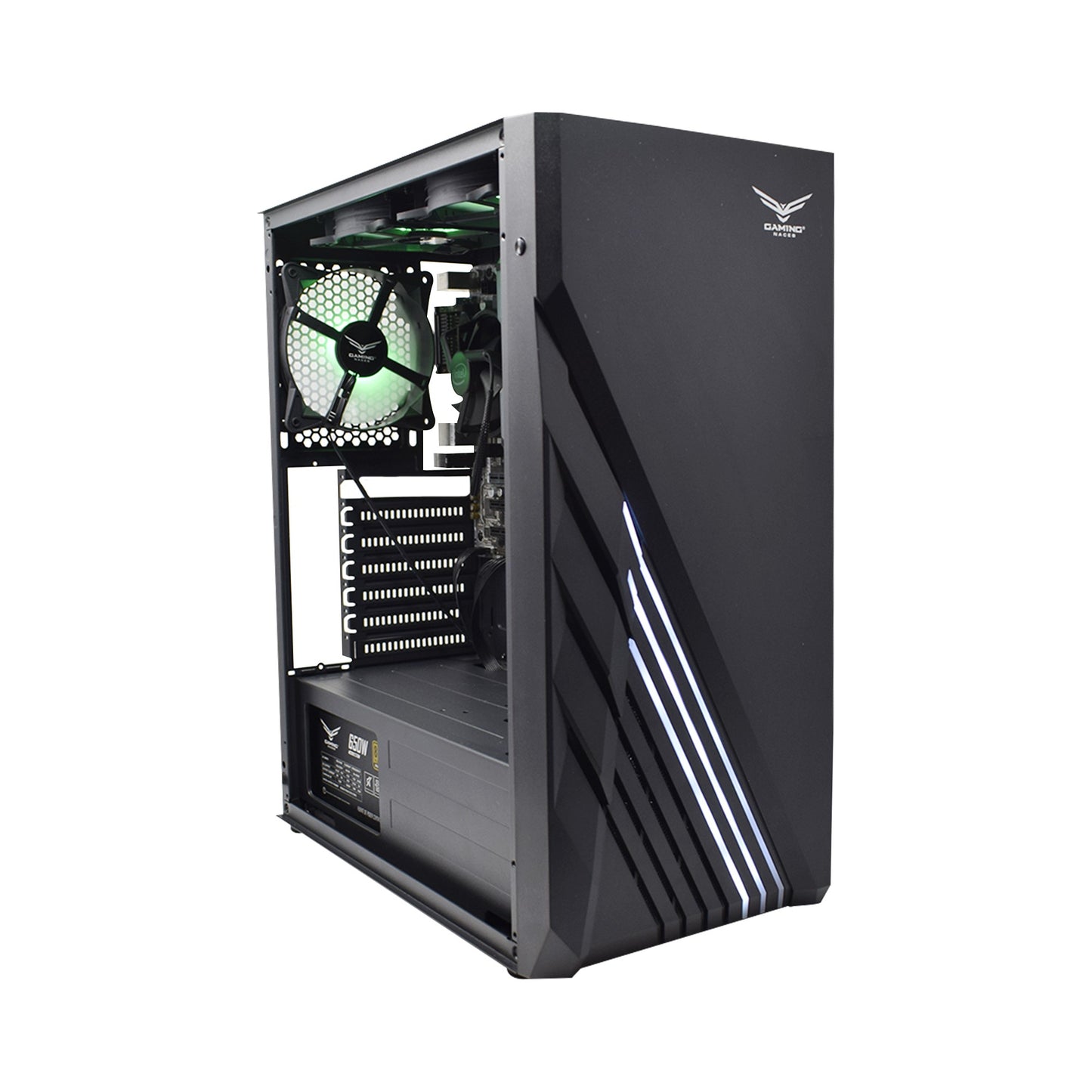Gabinete Gamer Naceb NA-0612 | Full ATX, Cristal Templado, 2 Ventiladores