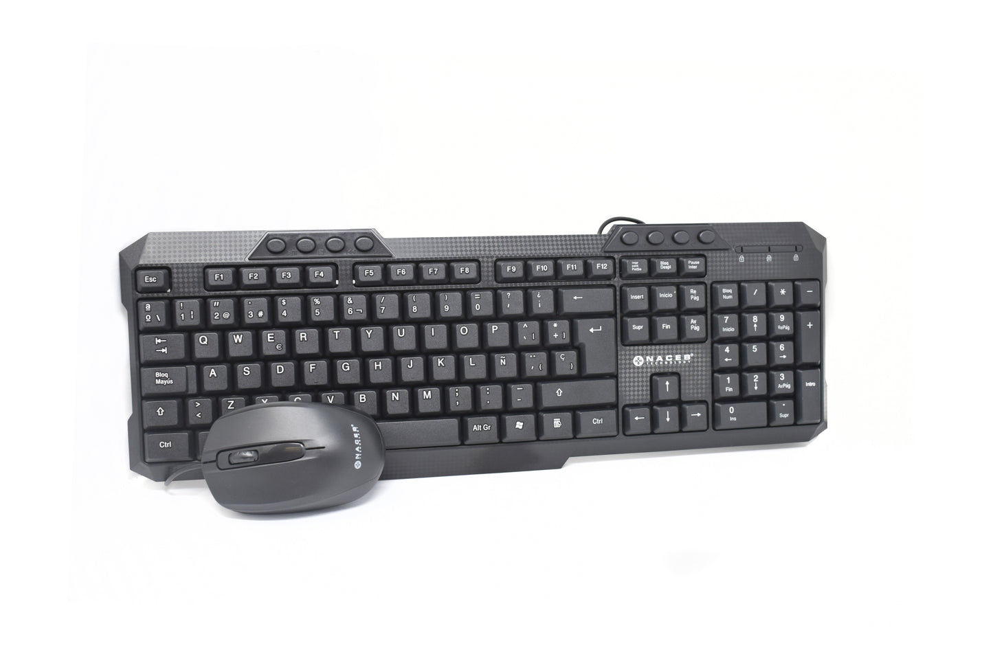 TECLADO-MOUSE Multimedia Naceb USB Antiderrames Res 1000p/p