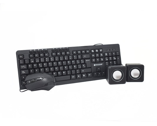 Kit Teclado y Mouse Naceb NA-228N | Diseño Ergonómico, Bocina Multi Funcional