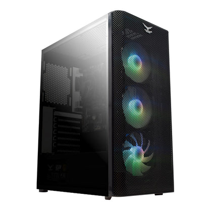 Gabinete Gamer Naceb NA-0613 | Full ATX, 3 Ventiladores RGB, Cristal Templado