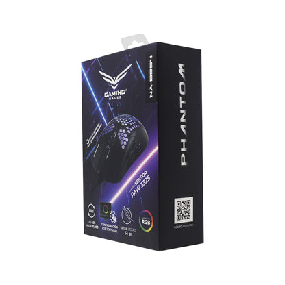 Mouse Gamer Naceb NA-0954 | RGB, Sensor PAW 3325, 6 Botones