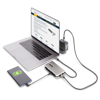 Adaptador Multipuertos USB-C StarTech.com DKT31CH2CPD3 | 4 Puertos, Carga Rápida