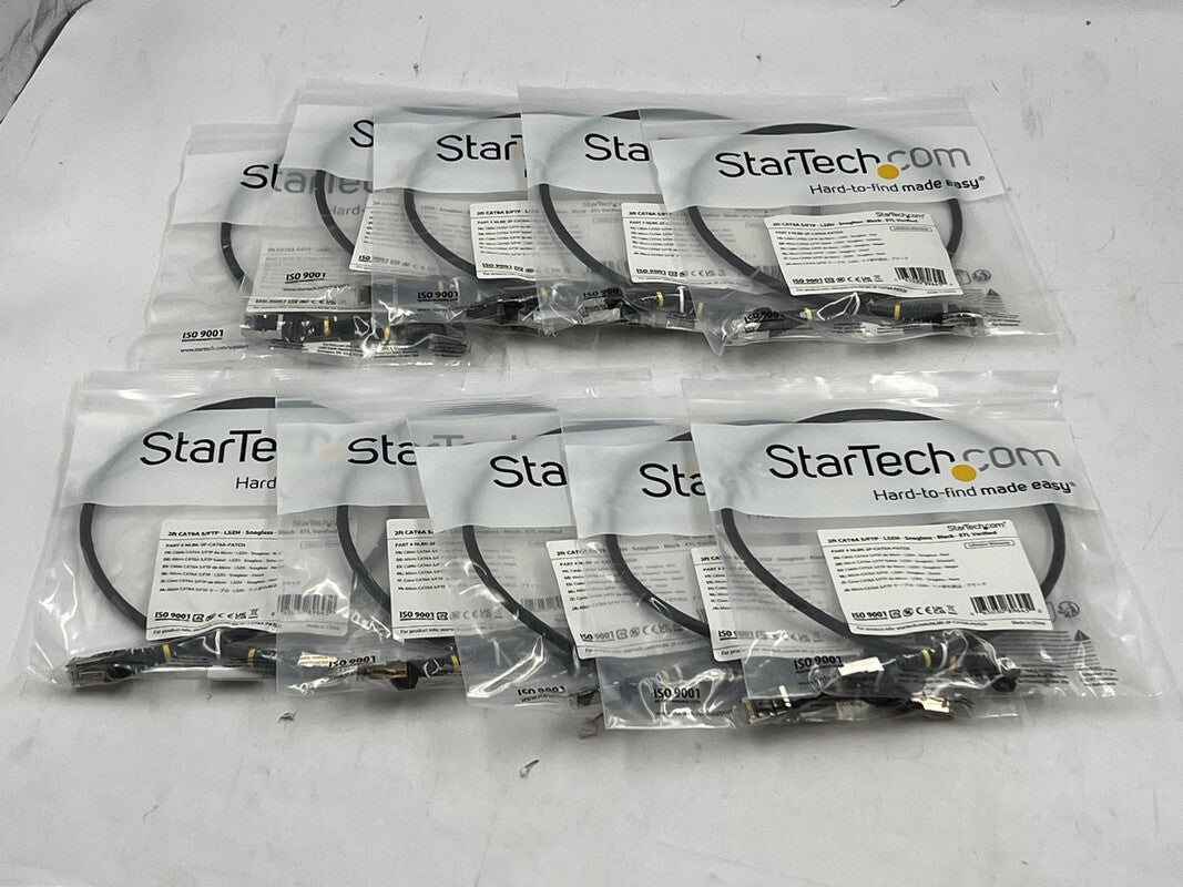 Cable de Red StarTech.com NLBK-2F-CAT6A-PATCH | 0.6m, CAT6A